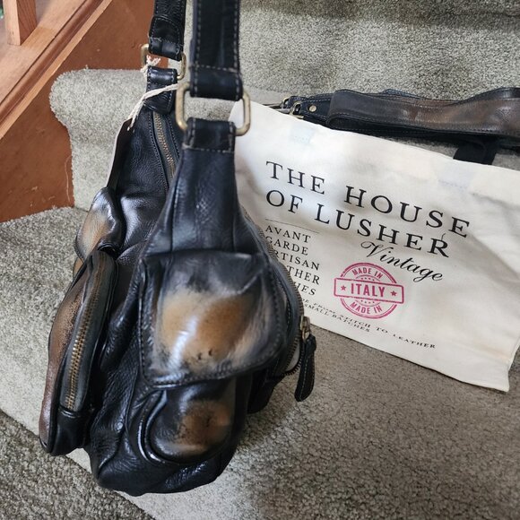 Lusher.Co Mini Multi Pocket Shoulder bag in Raw Onyx - Picture 3 of 8